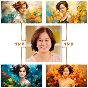 (10 ชิ้น) ภาพวาดคุณภาพสูงระดับ 4K จากภาพถ่ายของคุณ