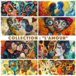 (1pc) Peinture de la Collection "Amour" avec Copyright pour 5 ans