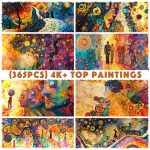 (365 pcs) Best Possible Paintings (16:9) in 4K+ quality + Copyright for 3 pcs