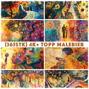 (365 stk) Best mulige malerier (16:9) i 4K+ kvalitet + Opphavsrett for 3 stk